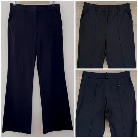 Joseph Ribkoff Seamed High Rise Wide Leg Trouser Pants Office Black Size 10 - Picture 1 of 10